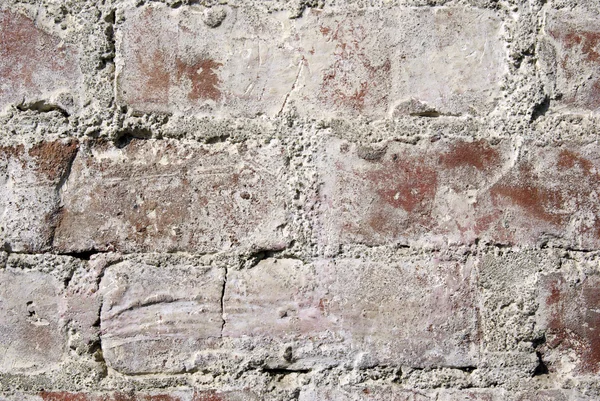 Very old red brick wall close up. Background. — Stock Photo, Image