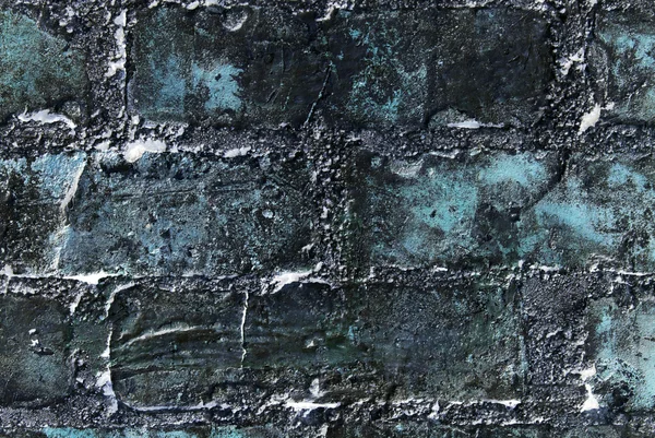Abstrait mur bleu grunge en briques. Contexte texturé . — Photo