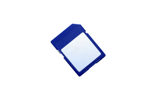 Cartão SD isolado em branco com espaço vazio para texto. Clipping pa — Fotografia de Stock