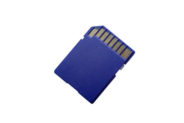 Back side of SD card isolated on white background. Clipping path — Stock Photo, Image