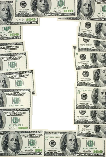 Доллары банкноты с пустым изолированным пространством для фона и d — стоковое фото