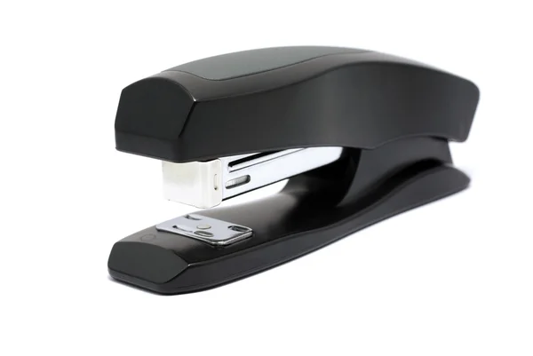 Black with gray stapler isolated on white background. — Stock Photo, Image