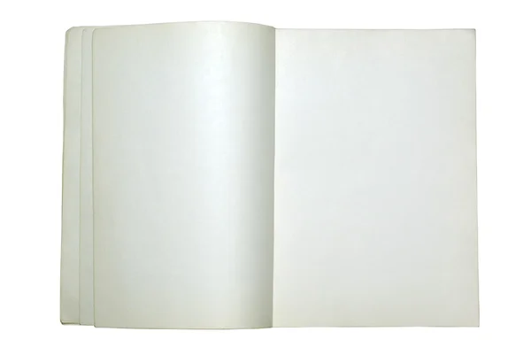 Vieux carnet avec place pour écrire isolé sur fond blanc — Photo