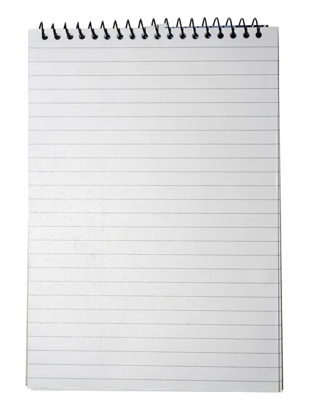 Notebook with striped paper, binder and empty page for your desi — Stock Photo, Image