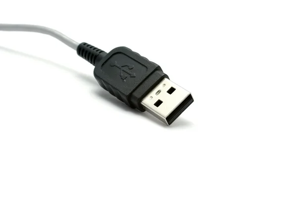 USB-connector close-up geïsoleerd op witte achtergrond. — Stockfoto