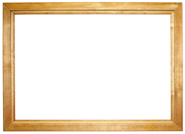 Moldura de madeira da foto isolada no fundo branco. — Fotografia de Stock