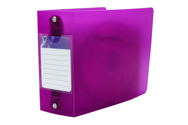 粉红色文件管理器用于 dvd 或 cd 光碟，空的空间隔离对惠特 — 图库照片