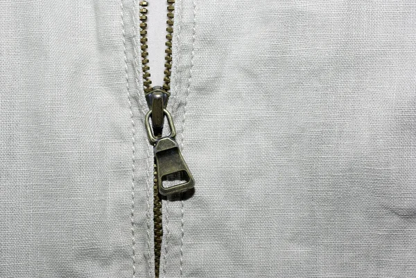 Abstraktní džínové látky s pozadím otevřené zip. — Stock fotografie