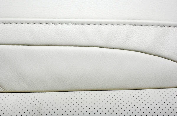 Fondo de cuero beige de alta calidad. Interior de lujo moderno — Foto de Stock