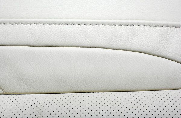 High quality beige leather background. Interior of modern luxury