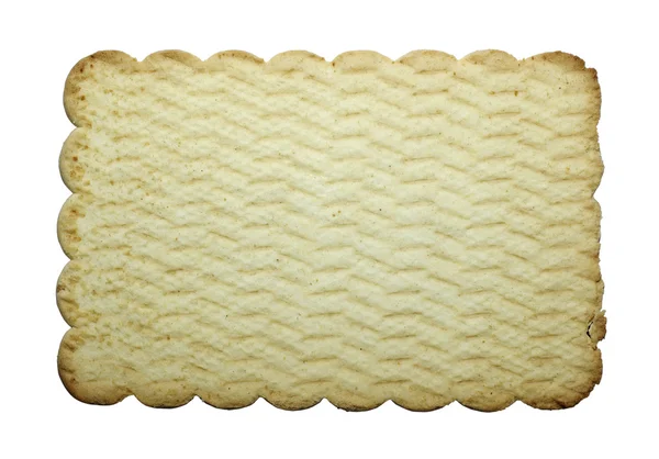 Obdélník zdobená sušenka izolovaných na bílém pozadí. Abstrakt — Stock fotografie