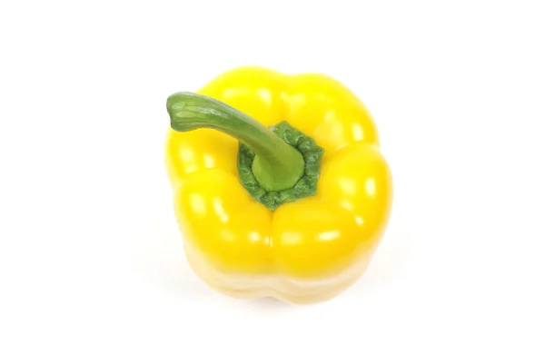 Gele paprika geïsoleerd op witte achtergrond. — Stockfoto