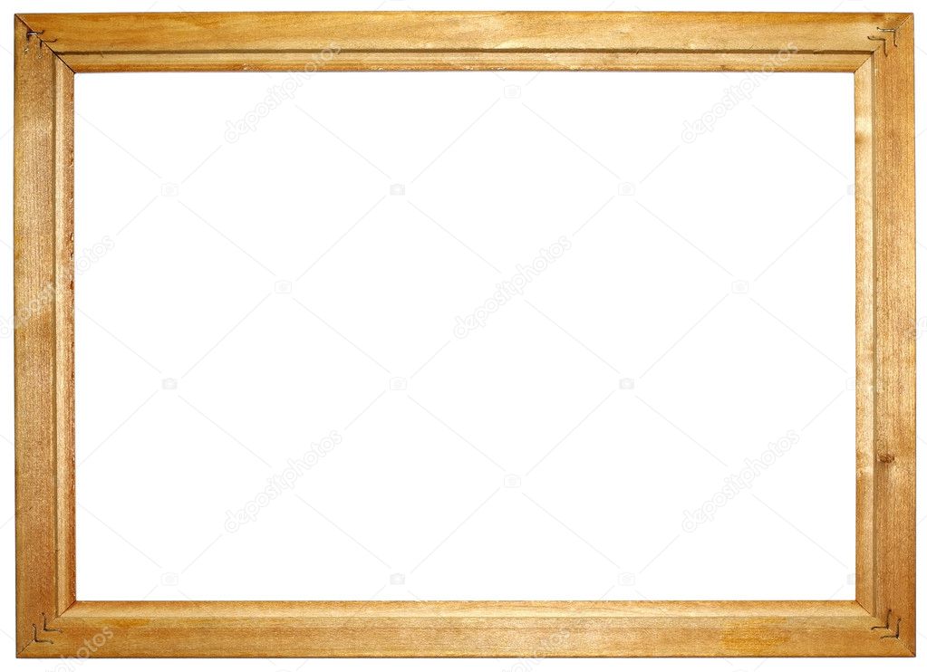 Simple wooden frame for photo with empty space for your backgrou