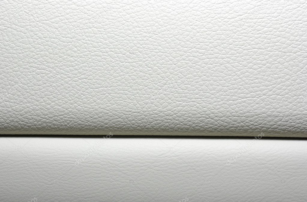 White leather background. Modern japanese car interior materials