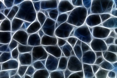 Abstract blue energy fractal wall. Good as background or wallpap clipart