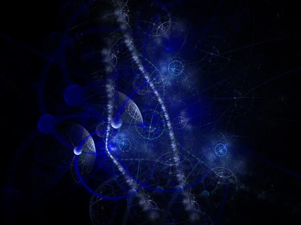 Galaxia generada digitalmente abstracta en el espacio. Alto detalle. Wal. — Foto de Stock