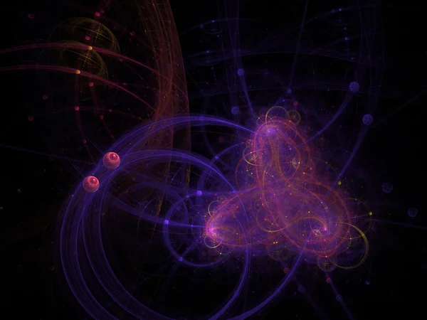 Nebulosa con planetas en el espacio profundo. Alta abstracción detallada. Vamos. — Foto de Stock