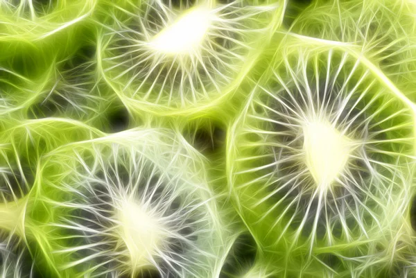 High quality abstract fractal rendered kiwi as background, wallp — Stock Photo, Image