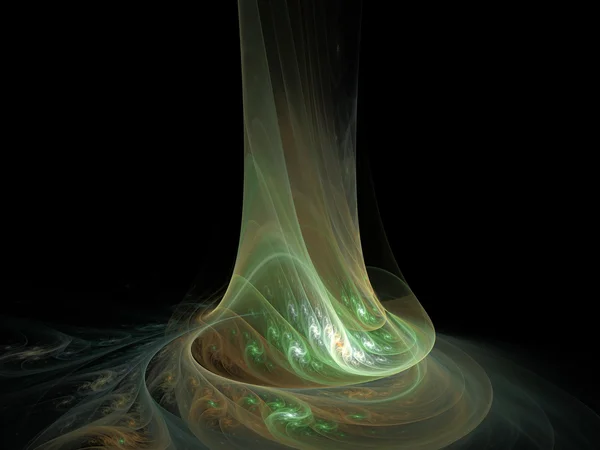 Hoge gedetailleerde digitaal gerenderd abstracte groene energie stromen. goo — Stockfoto