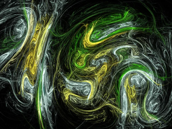 Imagem fractal multicolorida renderizada digitalmente abstrata. Como de volta — Fotografia de Stock