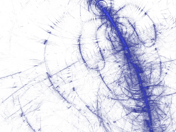 Цифрове зображення абстрактного холодного синього фракталу на білому . — стокове фото