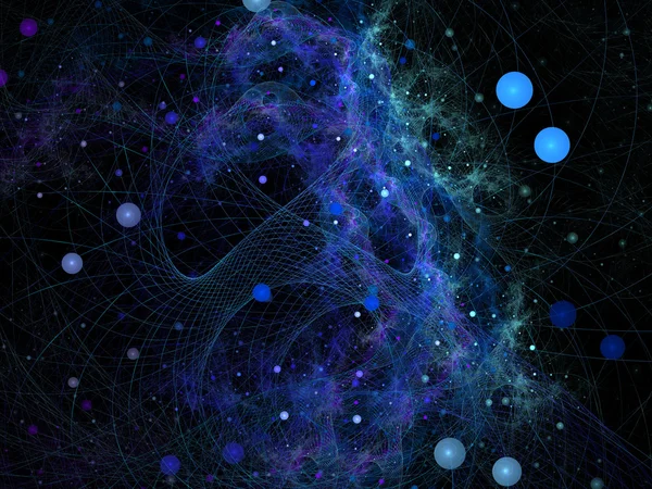 Abstract digitally rendered fractal galaxy. Background or wallpa — Stock Photo, Image