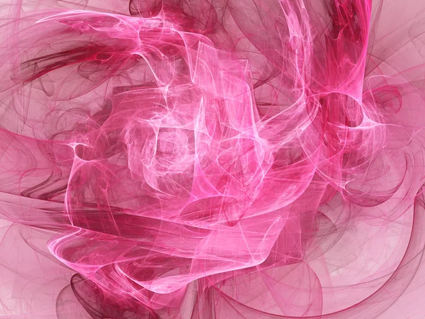 Tempestade fractal rosa abstrata digitalmente renderizada. Como fundo ou — Fotografia de Stock