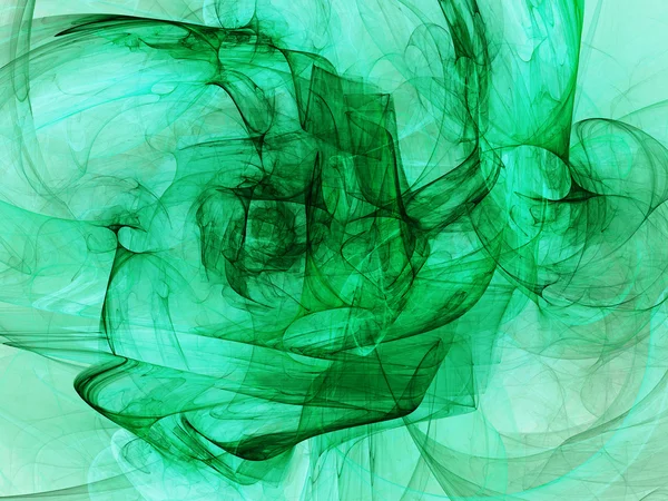 Vert abstrait rendu numériquement avec énergie fractale noire . — Photo