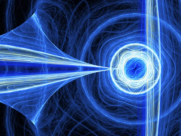 Computadora abstracta genera energía azul fractal. Bueno como backgro —  Fotos de Stock