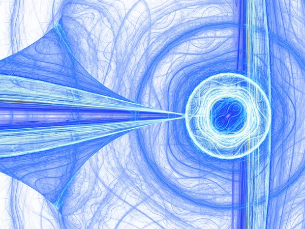 抽象的计算机生成的蓝色能量分形。backgro 的好 — 图库照片