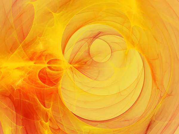 Tempestade de chama fractal laranja abstrata digitalmente renderizada. Backgrou. — Fotografia de Stock