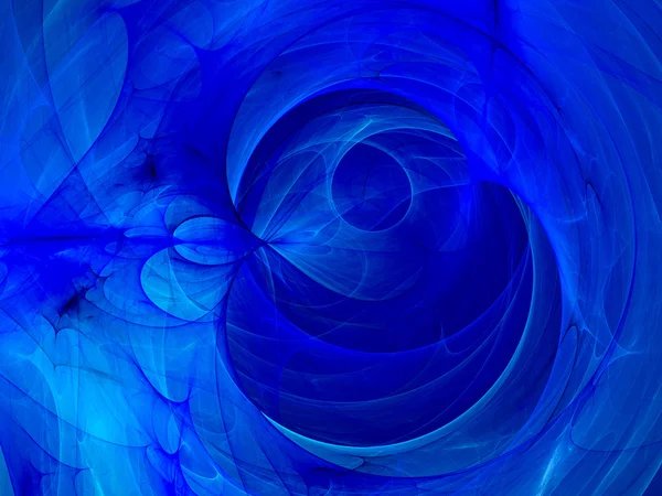 Digitally rendered abstract blue fractal flame storm. Background — Stock Photo, Image