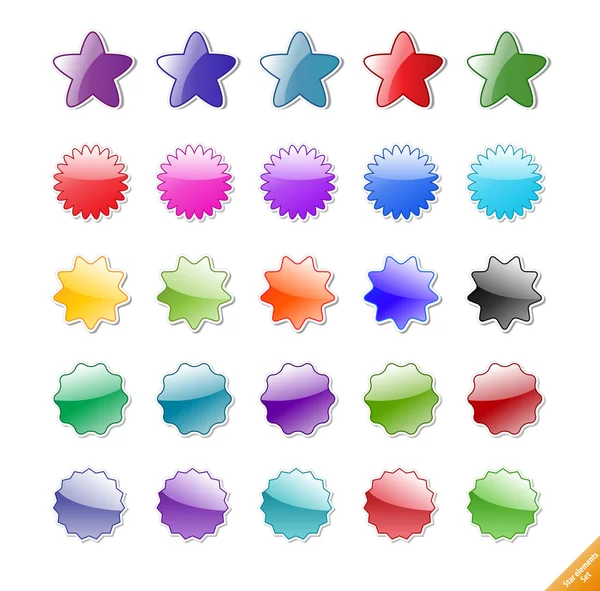 Collection of gloassy web elements. Perfect for adding text or i — Stock Vector