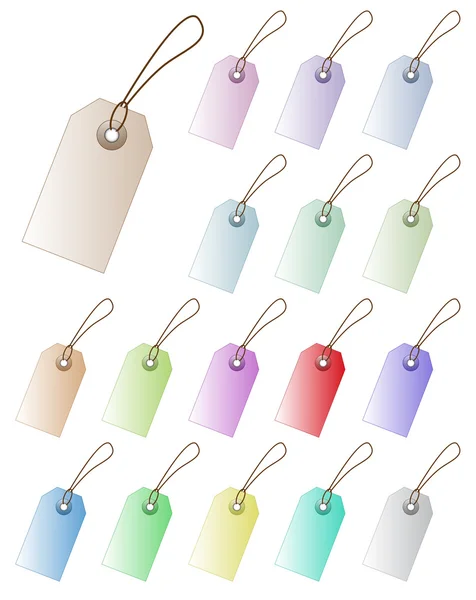 Set of pastel colored vector price tag with empty space. Perfect — Stock Vector