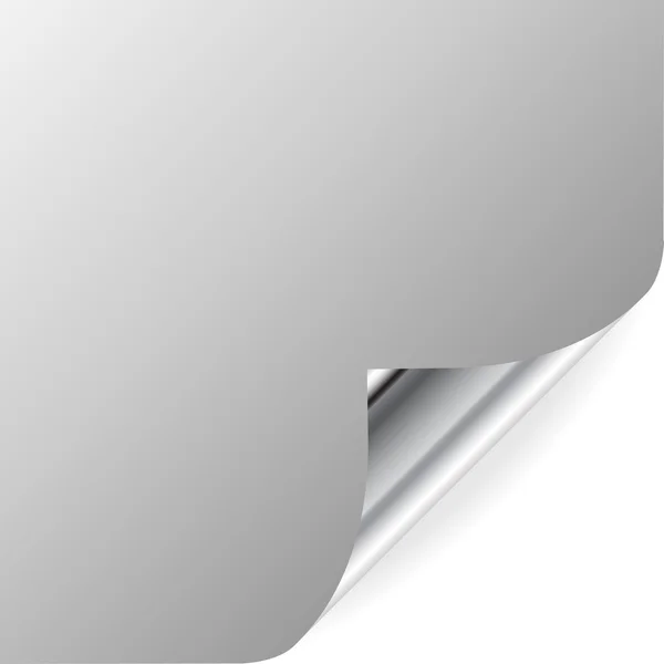 Vector grijze pagina met gekrulde hoek en schaduw. perfect voor addi — Stockvector