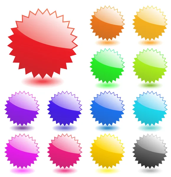 Multicolored glossy web elements. Perfect for adding text, icons — Stock Vector