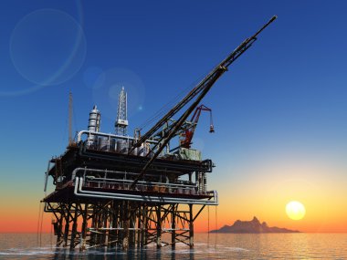 Oil Rig clipart