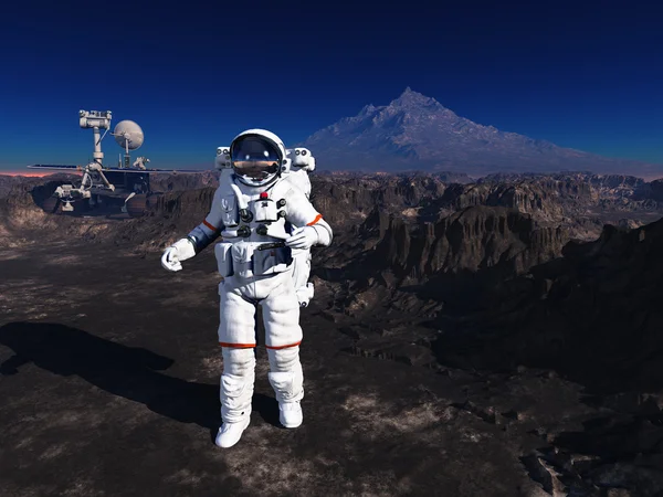 Astronauta a orillas del mundo . — Foto de Stock