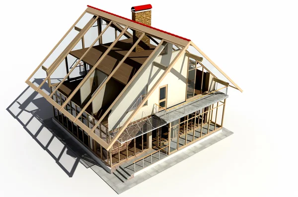 Modell eines Hauses — Stockfoto