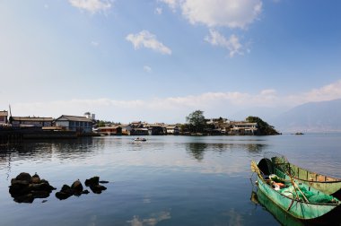 Göl manzara dali, yunnan, Çin