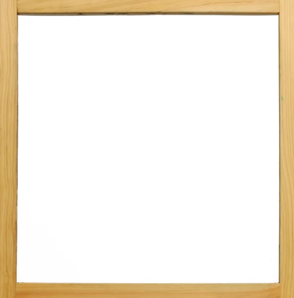Houten frame wit bord — Stockfoto