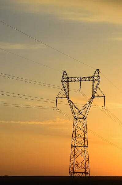 stock image Telegraph pole at sunset