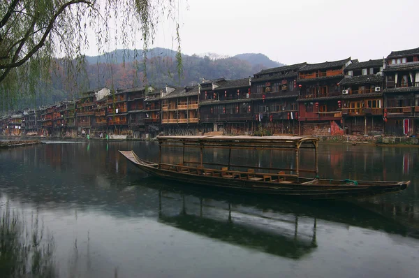 Китай річці човен краєвид — стокове фото