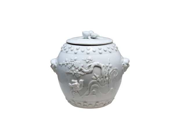Chinese antique - Covered jar — Stock Photo, Image