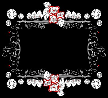 vektör çiçek siyah arka plan