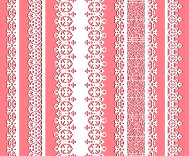 Cute straight seamless lace set clipart