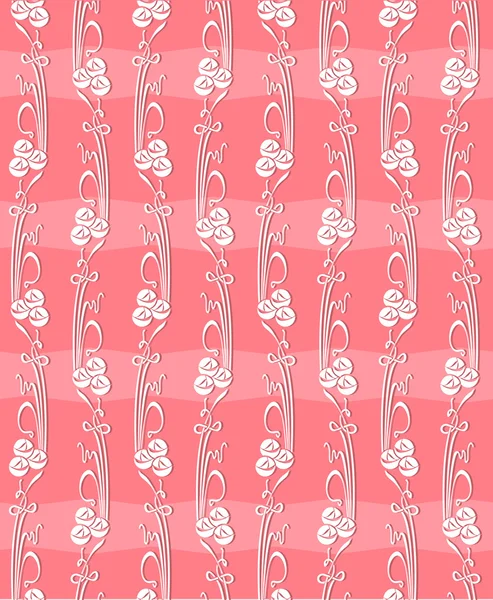 Floral vector seamless straight pattern with flowers. — Stock Vector