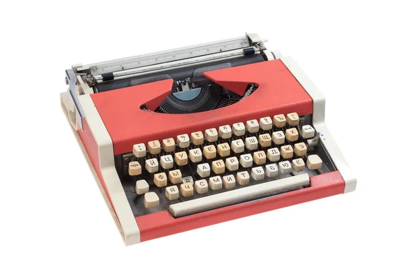 Ретро пишущая машинка с кириллической раскладкой клавиатуры — стоковое фото
