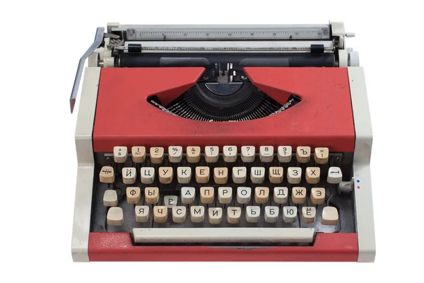 Retro-Schreibmaschine mit kyrillischer Tastaturbelegung — Stockfoto