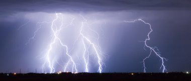 September Lightning Panorama clipart